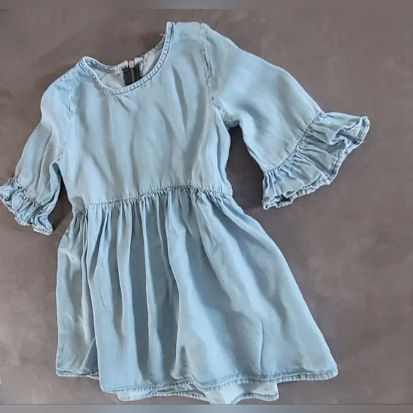 Kids Girls Denim Jean Dress - Picture 3 of 6